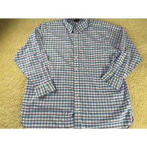 Lands End Supima No Iron Oxford Men Sz 18-34  Long Sleeve Button Down Shirt